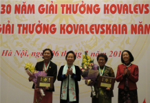 Hai nhà khoa học nữ nhận Giải thưởng Kovalevskaya năm 2013