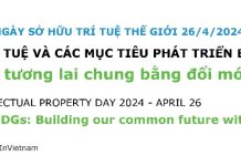 NGÀY SỞ HỮU TRÍ TUỆ THẾ GIỚI 26/4/2024: “SỞ HỮU TRÍ TUỆ VÀ CÁC MỤC TIÊU PHÁT TRIỂN BỀN VỮNG: XÂY DỰNG TƯƠNG LAI CHUNG BẰNG ĐỔI MỚI VÀ SÁNG TẠO”