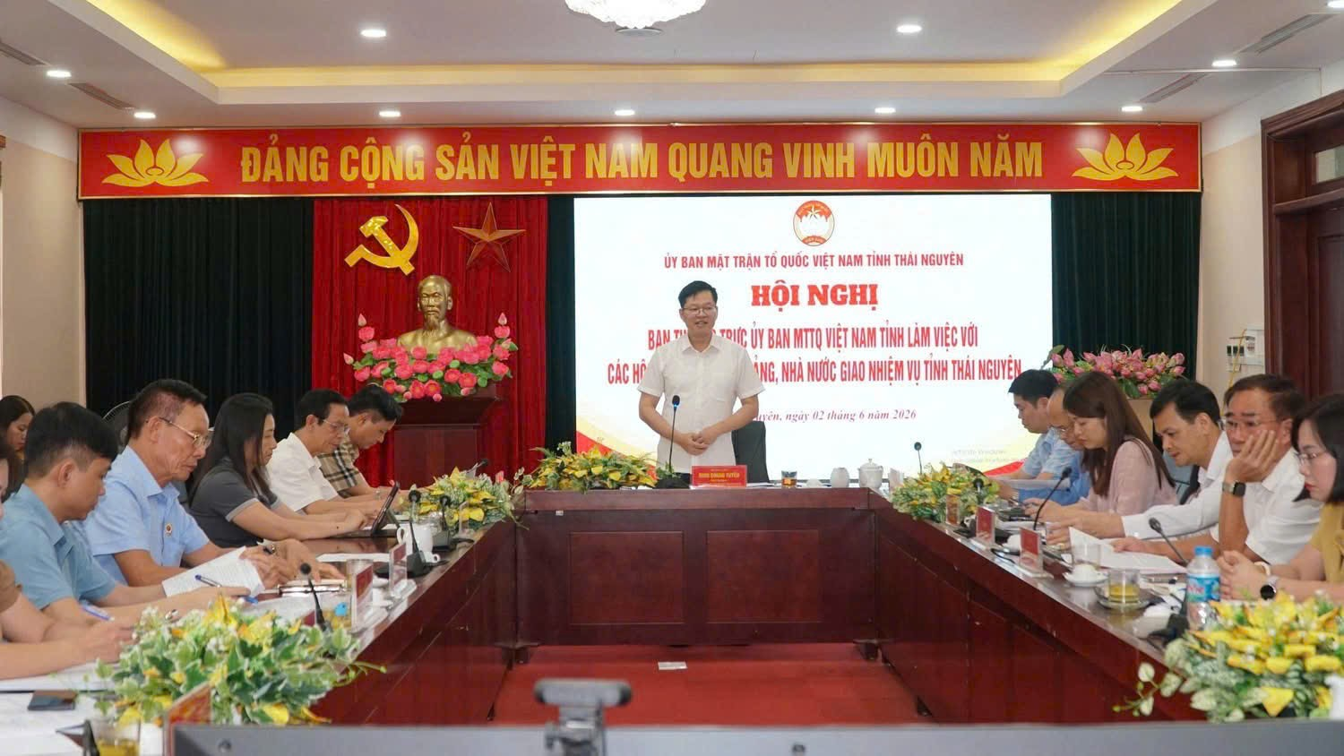 Ủy ban MTTQ Việt Nam tỉnh Thái Nguyên làm việc với các hội quần chúng do Đảng, Nhà nước giao nhiệm vụ