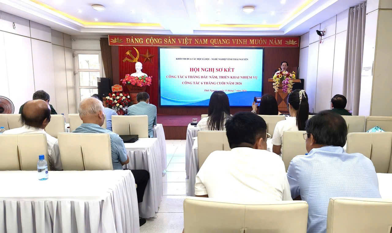 Khối Thi đua các Hội Xã hội – Nghề nghiệp tỉnh tổ chức Hội nghị sơ kết công tác thi đua, khen thưởng 6 tháng đầu năm, triển khai phương hướng, nhiệm vụ 6 tháng cuối năm 2026