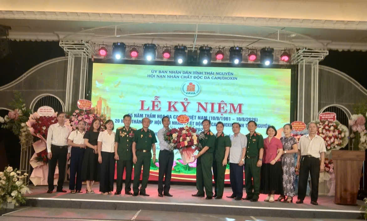 LỄ KỶ NIỆM 65 NĂM THẢM HỌA DA CAM Ở VIỆT NAM VÀ 20 NĂM THÀNH LẬP HỘI NẠN NHÂN CHẤT ĐỘC DA CAM/DIOXIN TỈNH THÁI NGUYÊN